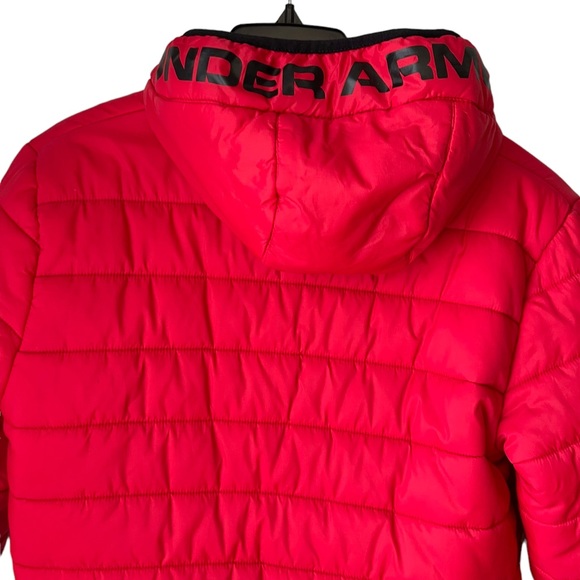 Under Armour Red Puffer Jacket Size YXL - Picture 2 of 7